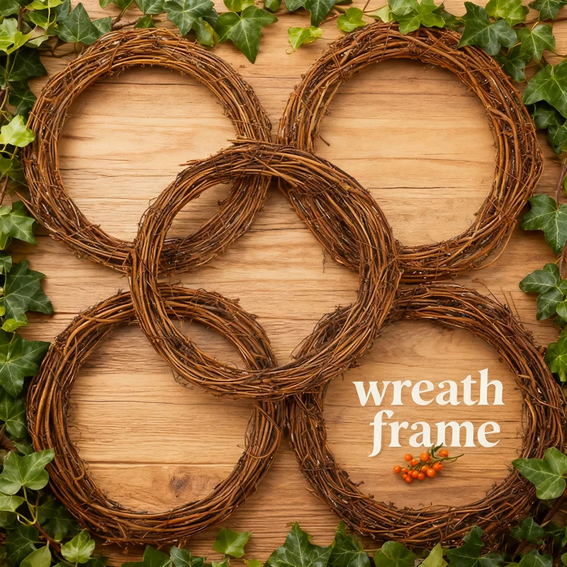 

5 Pcs Wreath Frame Natural Base Rattan Ring Material Wreaths for Crafting Wall Making Garlands Vine Wreaths Crafts Crafting