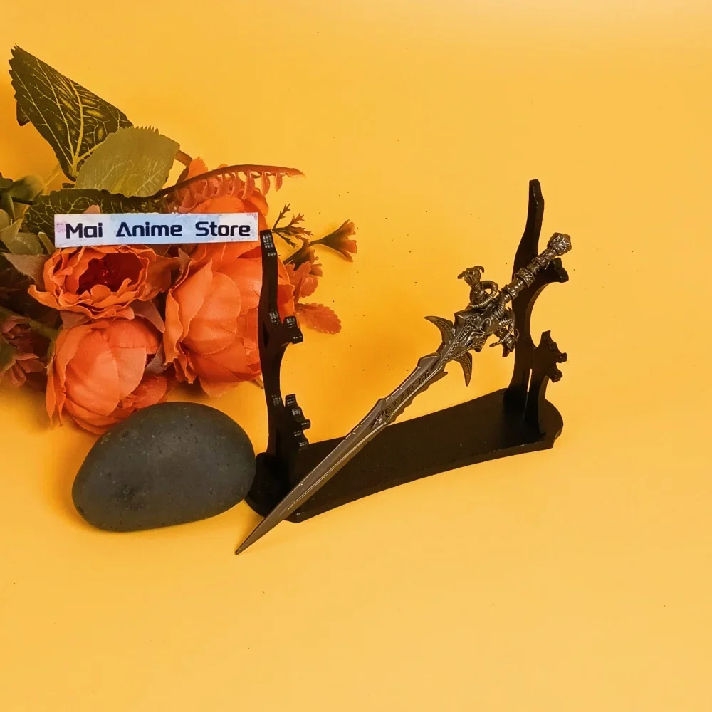 

Металлическая катана Фростморн 14 см для косплея по World of Warcraft, нож ниндзя, японская катана, самурайская сабля, аниме-игрушка, подарок