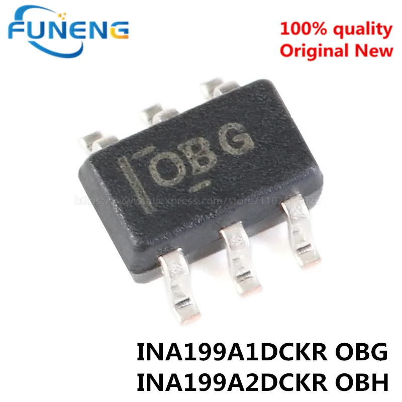 10PCS INA199A1DCKR OBG INA199A2DCKR OBH SC70-6 INA199 26V SMD Current Sense Amplifiers IC INA199A1DCKT INA199A2DCKT