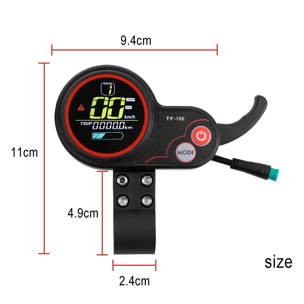 LED شاشة ديجيتال مؤشر جهد البطارية مع قفل/مفتاح ل صفر X8/X9/X10/11X دراجة سكوتر كهربائية TF-100 عرض أجزاء #6