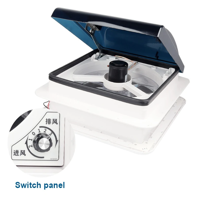 

14inch CE Three-Speed ​​LED RV Vent with LED Light, RV Vent, 12V Fan, Camper Window, Outdoor Camper Accessory