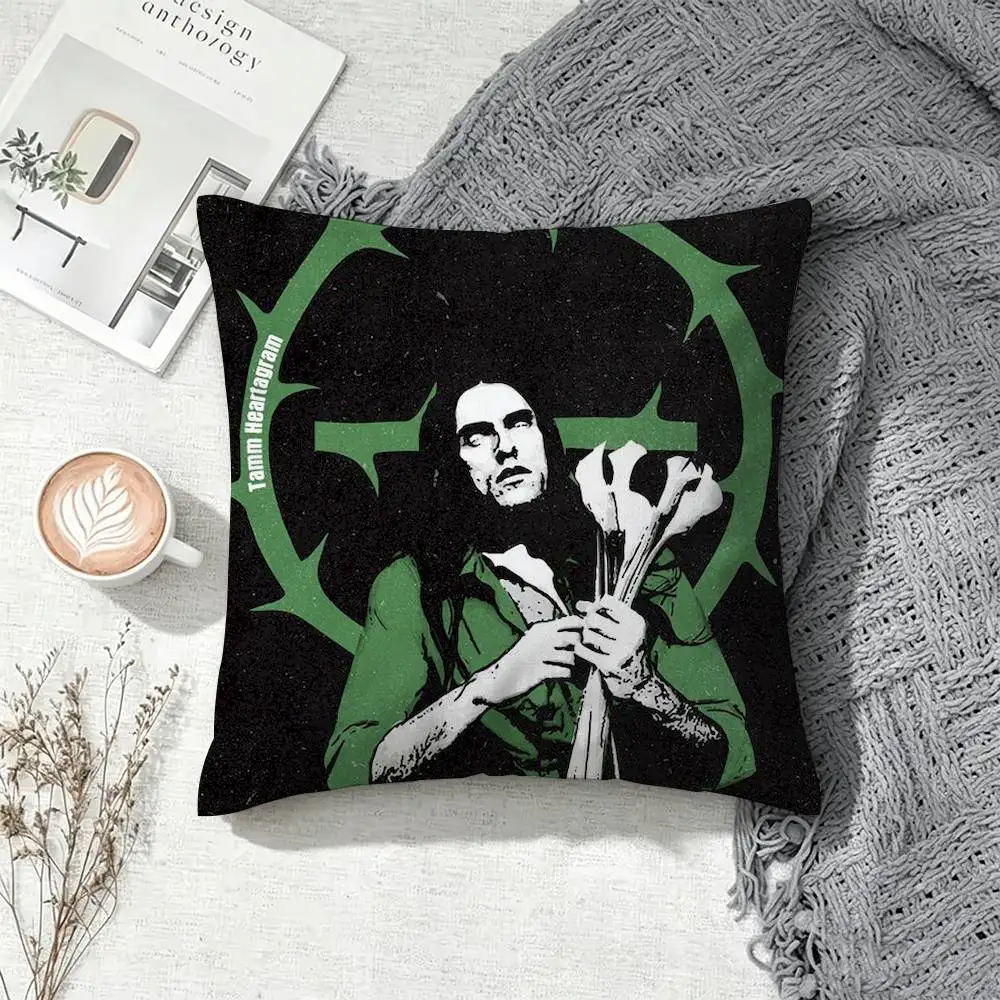 Rock Band Type O Negative  Square Pillow Case Multi Sizes For Car Home Bedroom Decor Custom Valentine Gifts