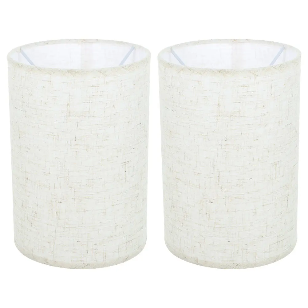 

2 шт. круглый абажур 13X20 см, стиль льняного барабана, замена для напольного настольного настенного светильника, винтажный тканевый абажур