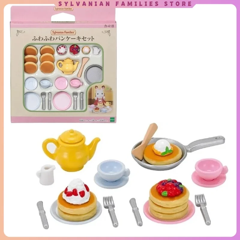 Sylvanian familles accessoires originaux vêtements meubles houes ensemble simulation alimentaire bonbons jouet filles jouant maison jouet cadeau