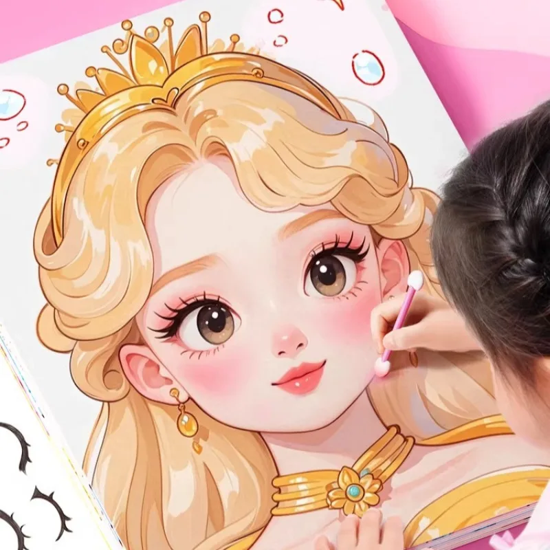 

Princess Makeup Kit DIY Dress Up Stickers Creative Girl Toys Birthday Gift for Children