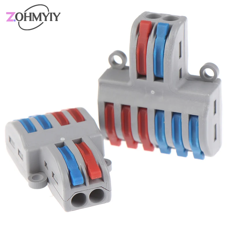 32A Flame Retardant PC Spring Lever Terminal Block Electric Cable Wire Connector PCT-222 SPL-62 SPL kq