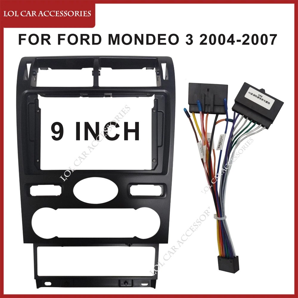 9 Inch For Ford MONDEO 3 2004-2007 Car Radio Android MP5 Player Stereo Casing Frame 2 Din Head Unit Fascia  Dash Board Cover