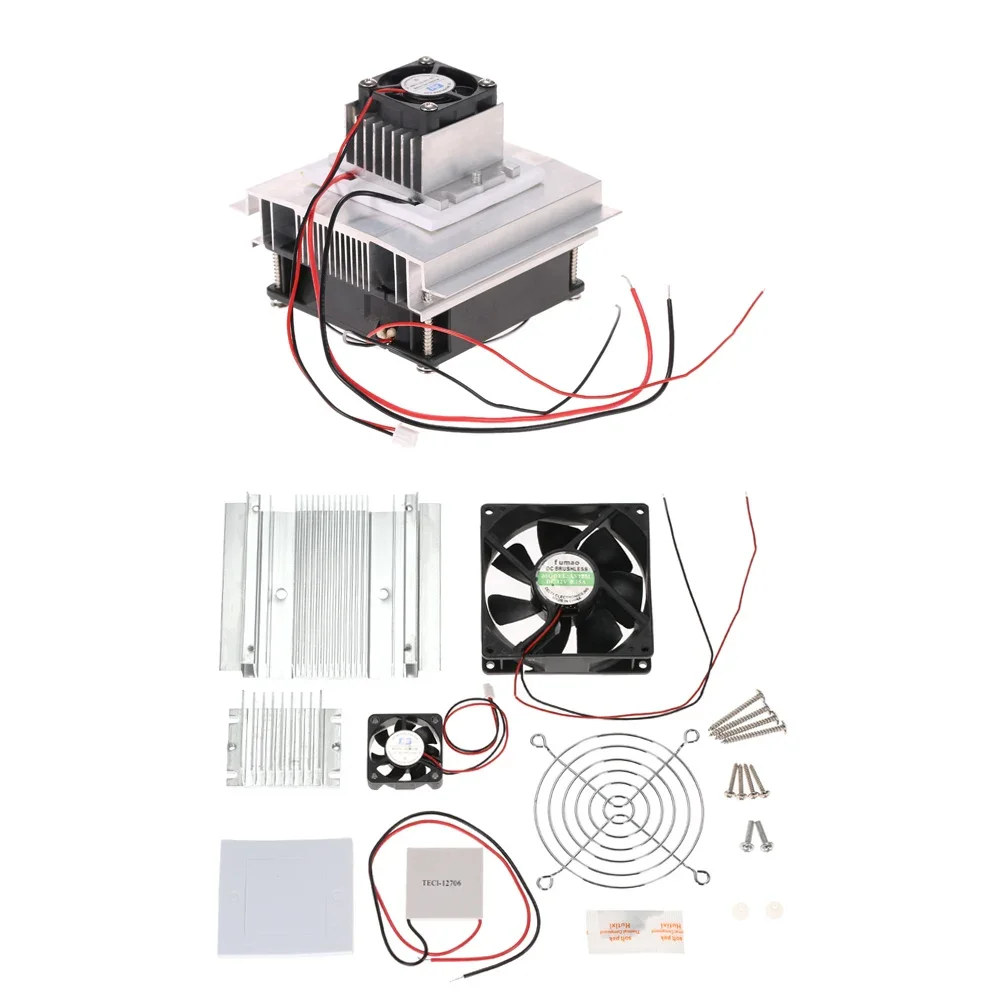 Peltier Thermoelectric Refrigeration Cooling System Kit Semiconductor Cooler Conduction Module Radiator Cooling Fan TEC1-12706