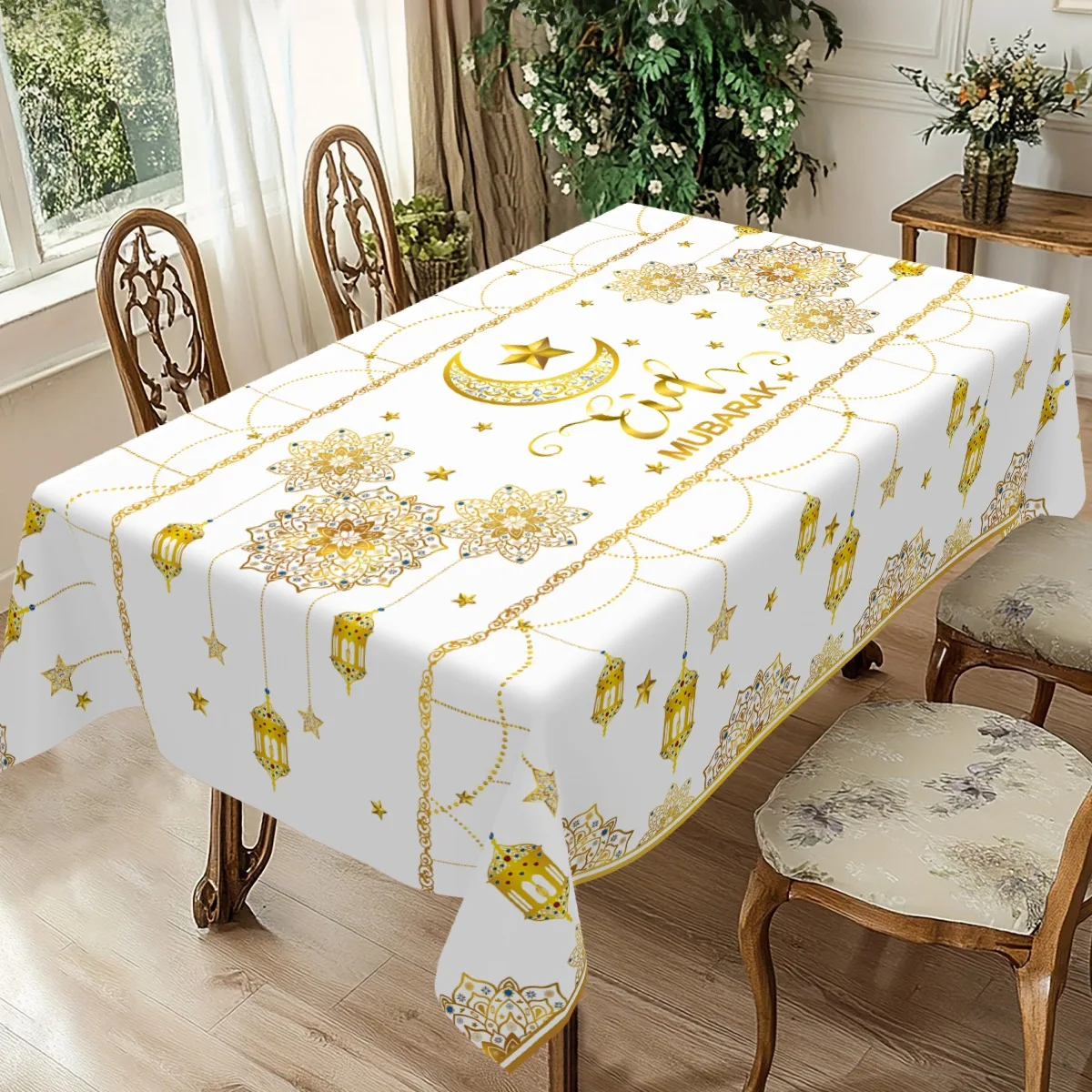 رمضان كريم مفرش المائدة القلعة غطاء الطاولة زينة رمضان للمنزل 2026 ديكور الحفلات الإسلامية هدايا عيد الأضحى #4
