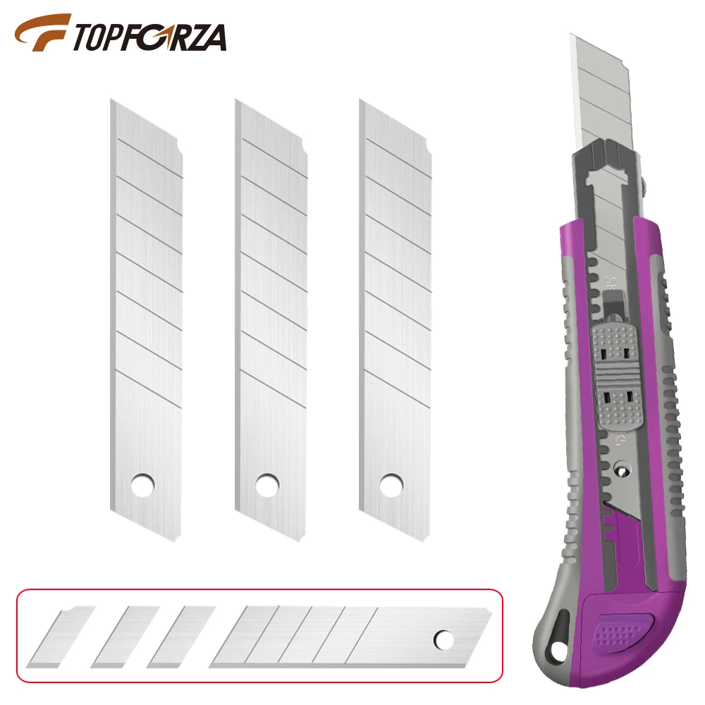 

Topforza 18mm Self-locking Utility Knife SK-5 Blade Paper Cutter Retractable Snap Off Art Knife Handcraft DIY Shear Hand Tools