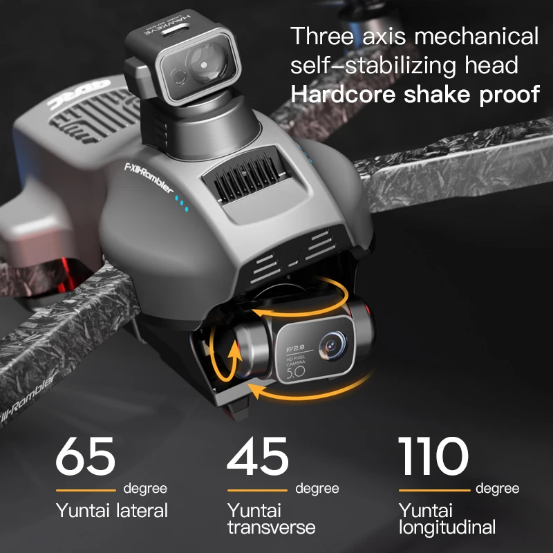 2023 NEW Professional UAV True 4k/30fps HD GPS 5km FPV EIS 3-axis anti-shake dual WIFI 5G obstacle avoidance brushless drone F13