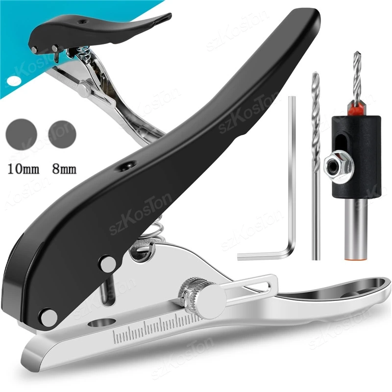 8MM 10MM Punching Tool Hole Manual Edge Banding Punching Pliers PVC Board Woodworking Tool Leather Hole Hidden Hole