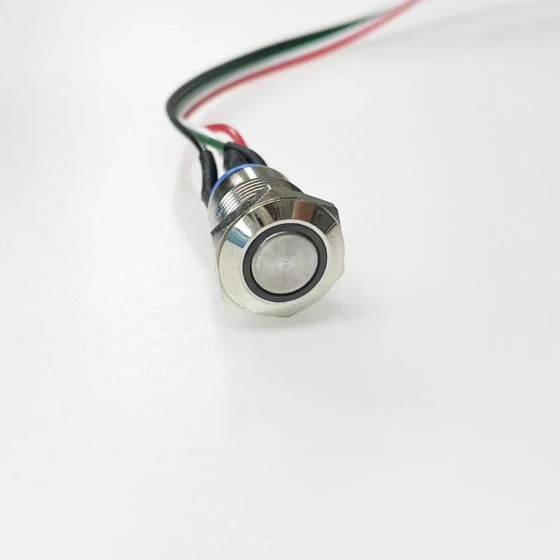 컴퓨터 호스트 메인 보드 확장 스위치 케이블 PC 케이스 LED 전원 금속 버튼 DIY M12 M16 M19 용 방수 ATX 공급 켜기/끄기