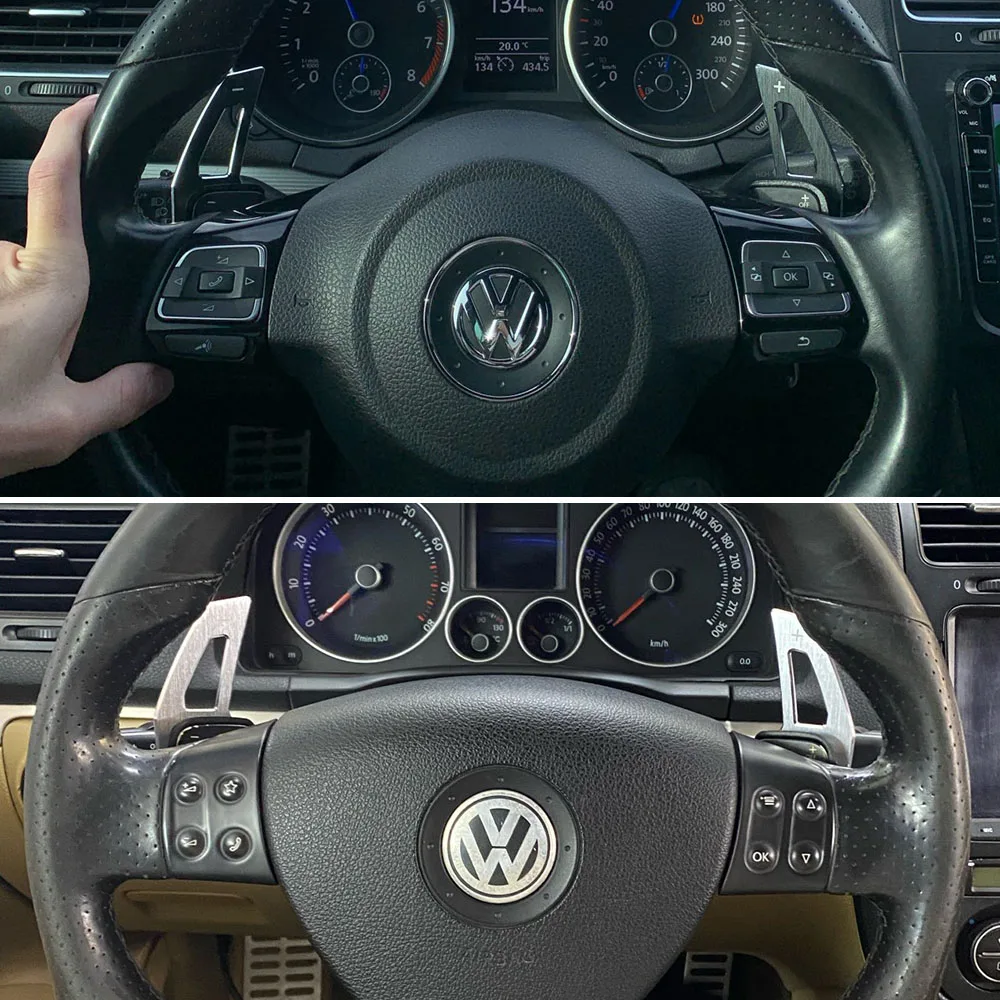 Auto Lenkrad DSG Schaltwippe Verlängerung Schalthebel Aufkleber Für Volkswagen Tiguan Golf6 MK6 Jetta GTI R20 R36 CC Scirocco EOS – Detail 5