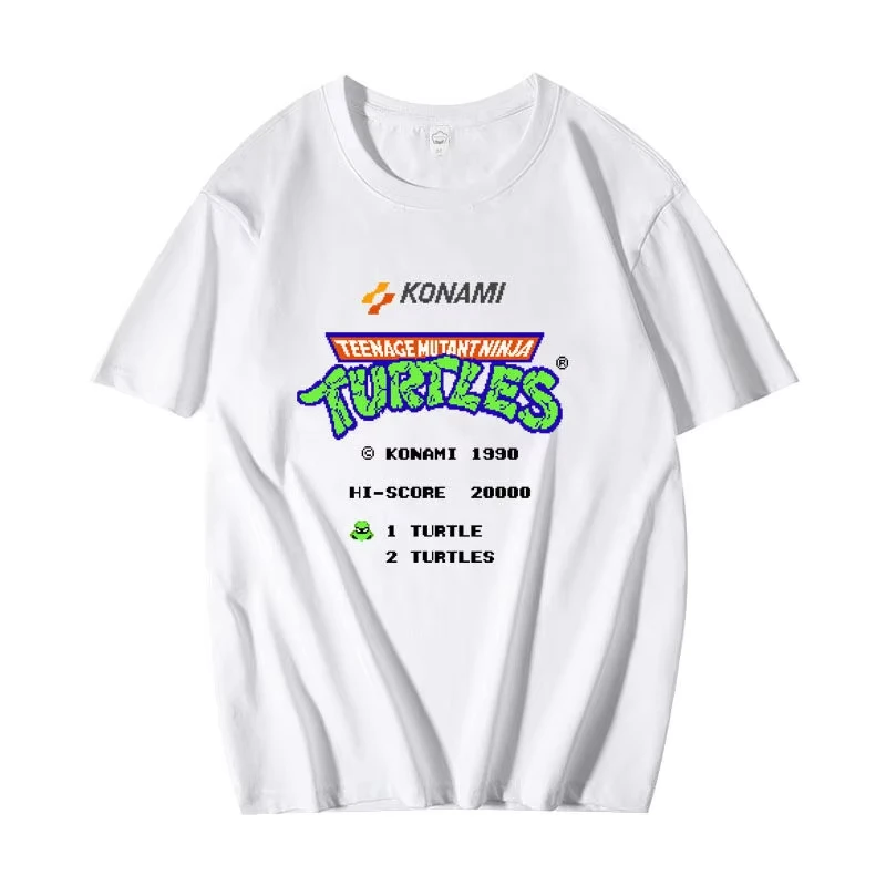 Teenage Mutant Ninja Turtles Nostalgic Arcade Game Street Fighter Short Sleeve T-Shirt Clothes Summer Half Sleeves - view 2