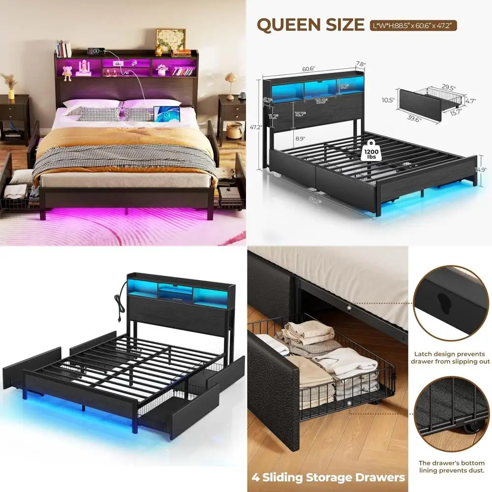 Queen Bed E With St…