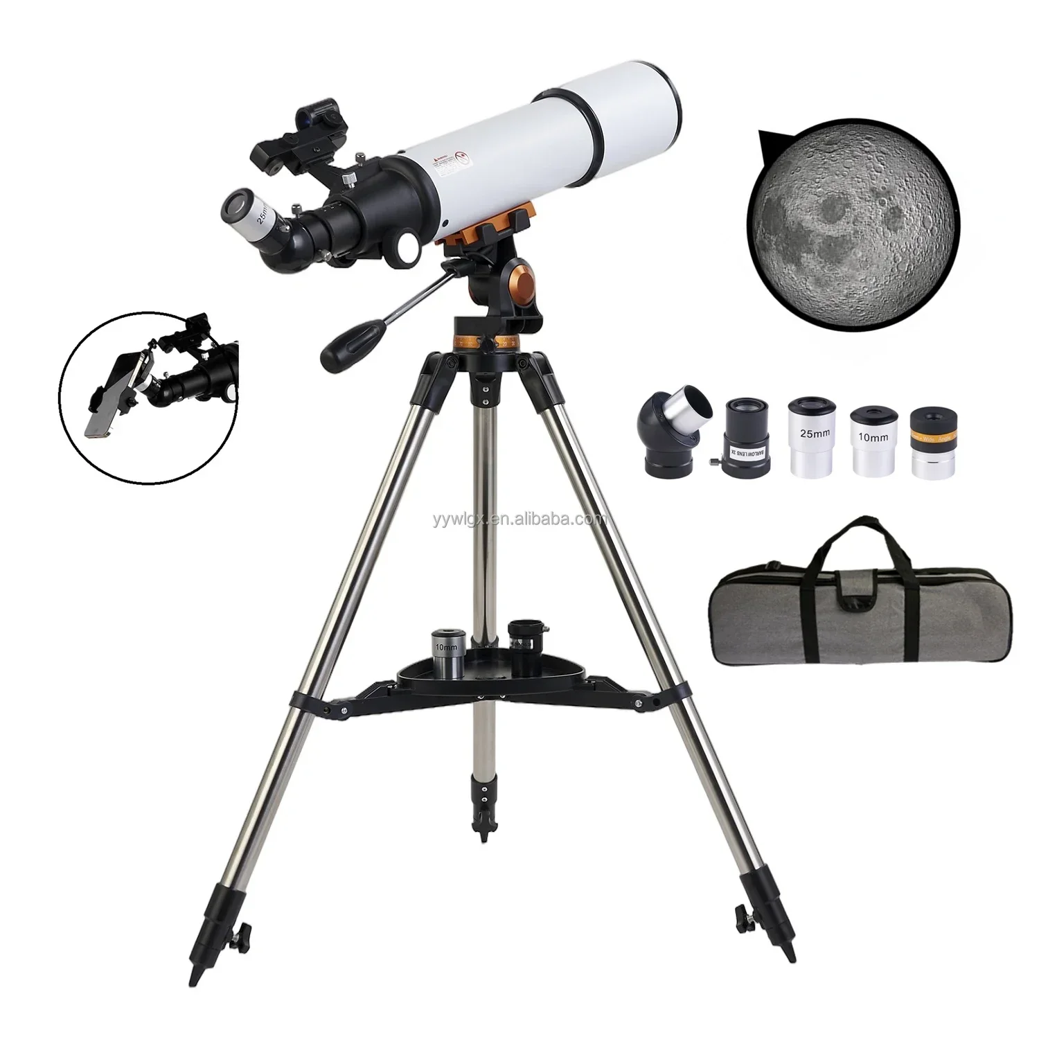 F50080M Astronomy Astronomical Telescope 80500 Equatorial Instrument High Quality With Tripod Large Diameter Professional