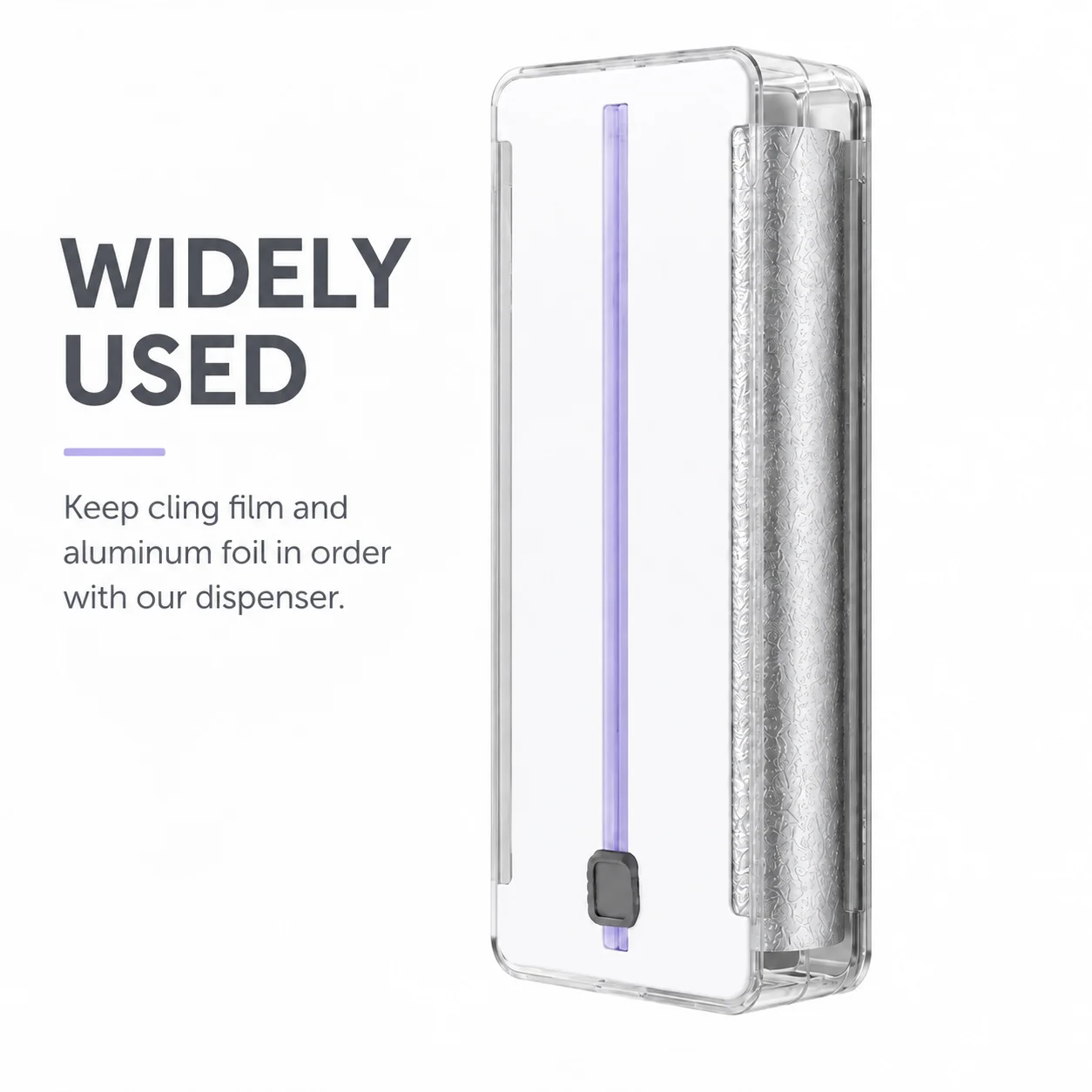 Food Film Dispenser Plastic Wrap Dispenser with Cutter Storage Box Aluminum Foil Stretch Film Cutter Storage Holder Organizer