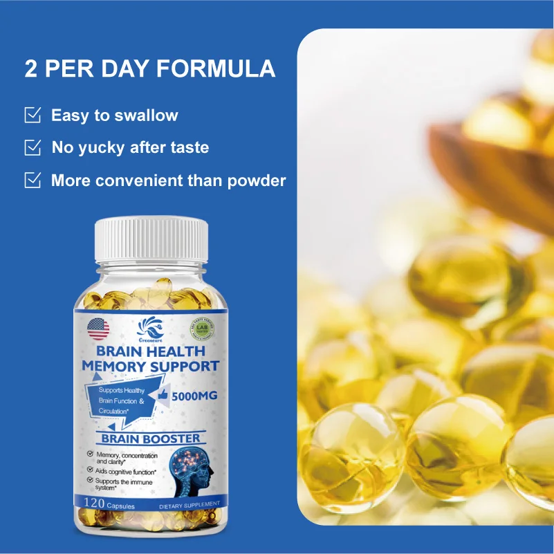 Improves Mood and Supports Healthy Brain. Helps to Enhance Memory, Learning Ability, Improve Thinking, Concentration