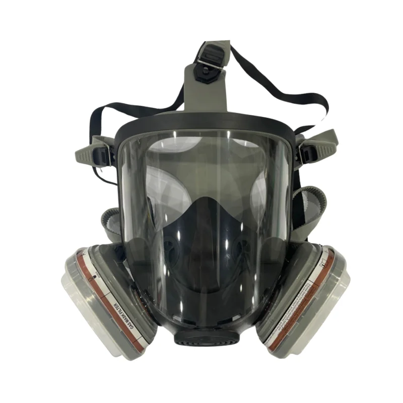 

New Product New Design China Manufacturer Silicone Full Face Chemical Gas Protection Mask With Double Filter
