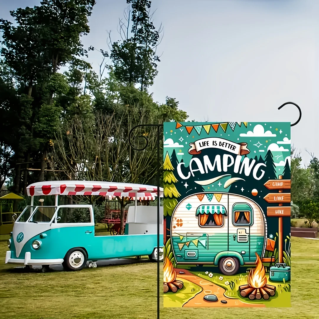 Camping Enthusiast Garden Flag 5