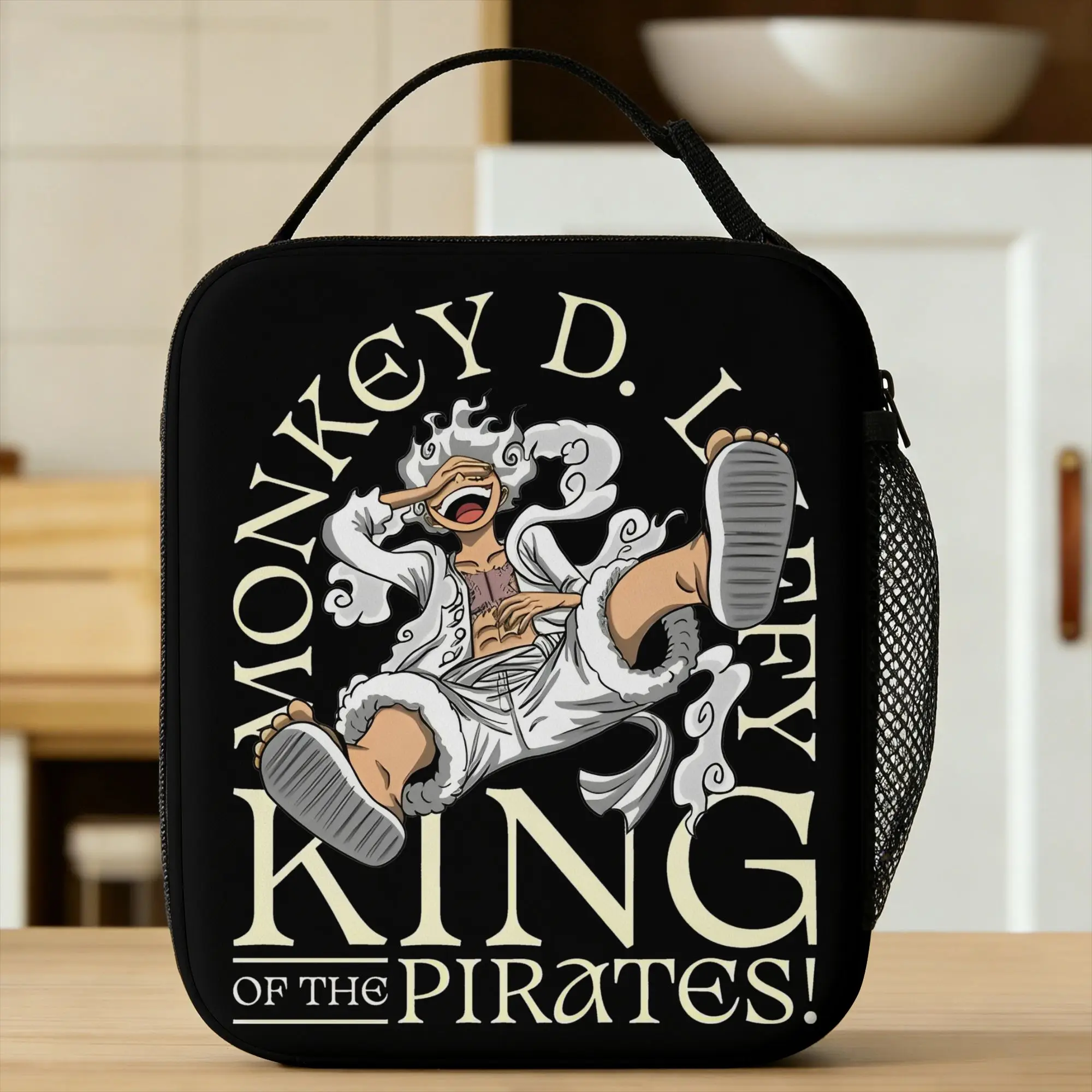 

Anime Monkey-Luffyy Gear 5 Insulated Lunch Bag Portable Luffy Anime Lunch Container Thermal Bag Tote Lunch Box Work Travel