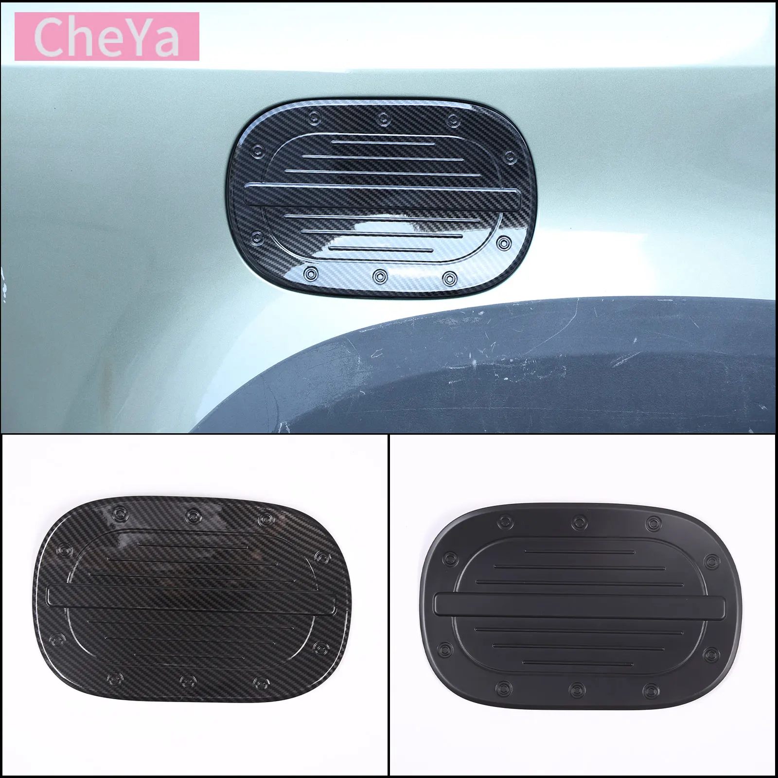 ABS Carbon Fiber Car Fuel Tank Panel Cover for Land Rover Defender 90 110 130 2020-2024 Exterior Modification Accessories 1 Pcs