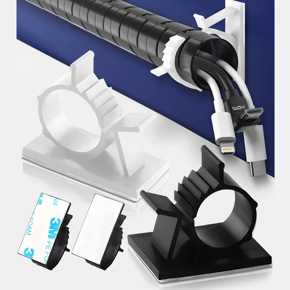 Adjustable Cable Tie Mounts Fixing Cable Clips Self-Adhesive Cable Holder Wire Organizer Cable Tie Mounting Base Cable Clamp