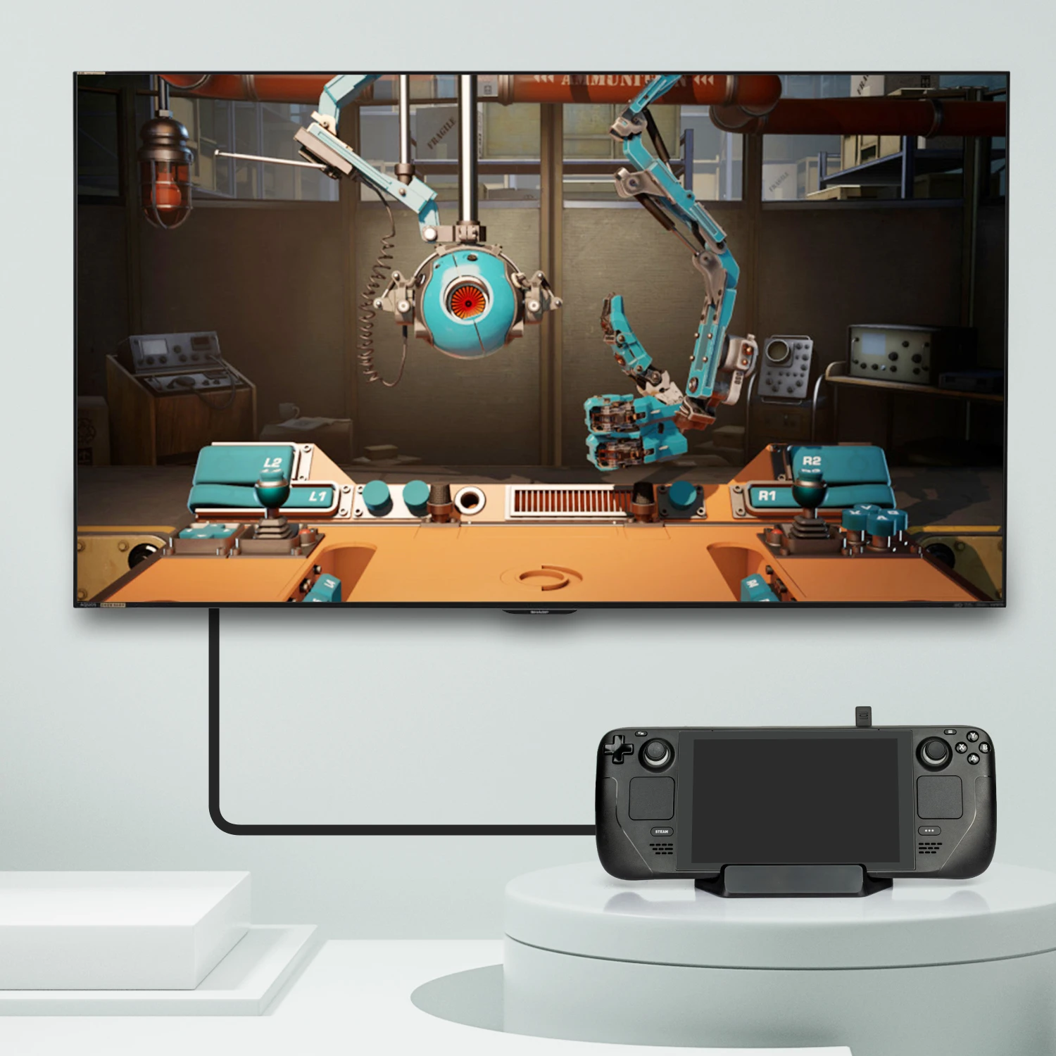 スチームデッキドックステーション、TVベーススタンドハブ、USBCから