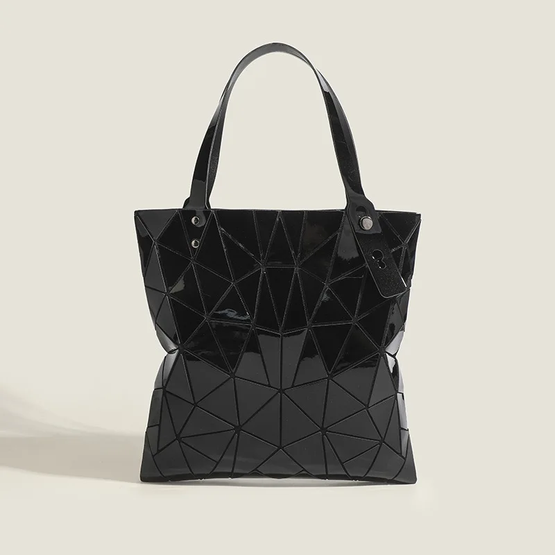 

Spring Summer New Trendy Geometric Patchwork Diamond Tote Bag, Versatile Handheld Shoulder Shopping Bag