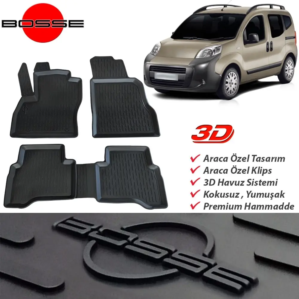 For Citroen Nemo Doormat 3D Pool 2008 Post BOSSE