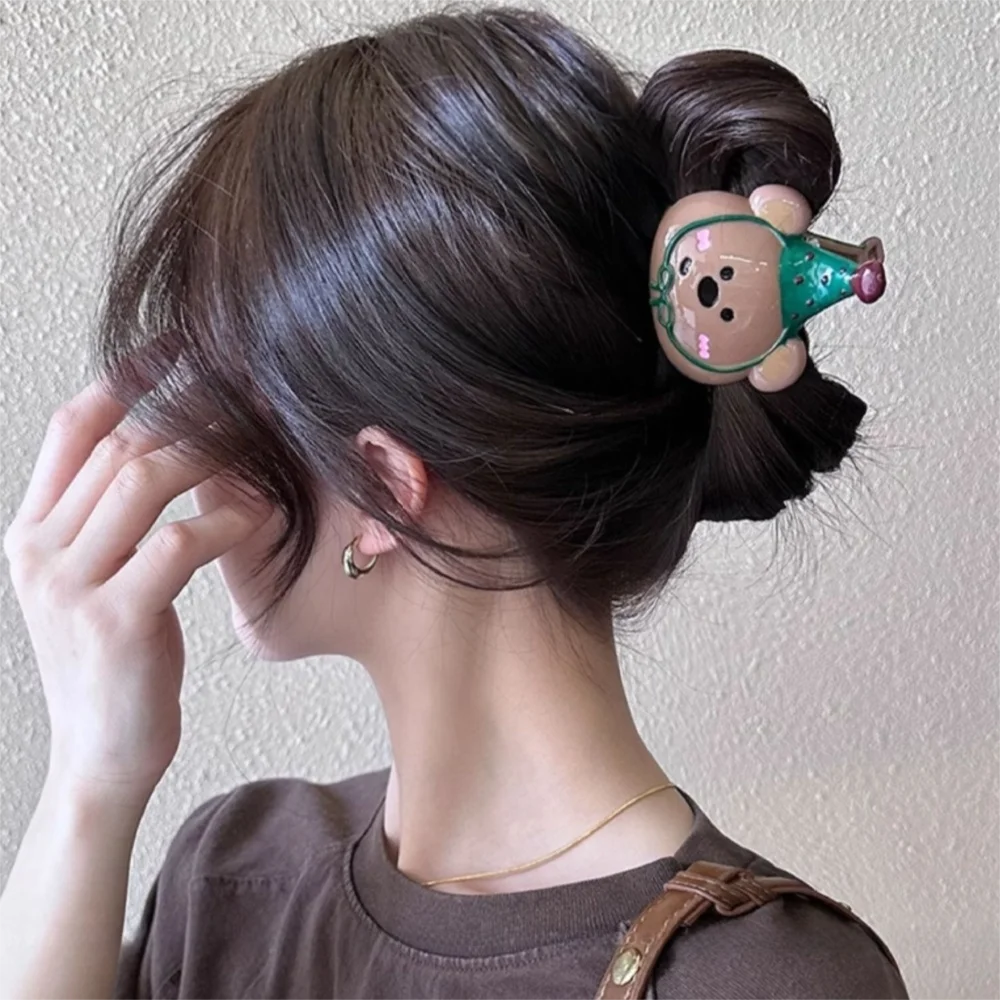 

Fashion Hairpin Bear Hair Clip Geometry Acrylic Cartoon Hair Claw Shark Clip Hair Accessories Plastic Grab Clip Vacation