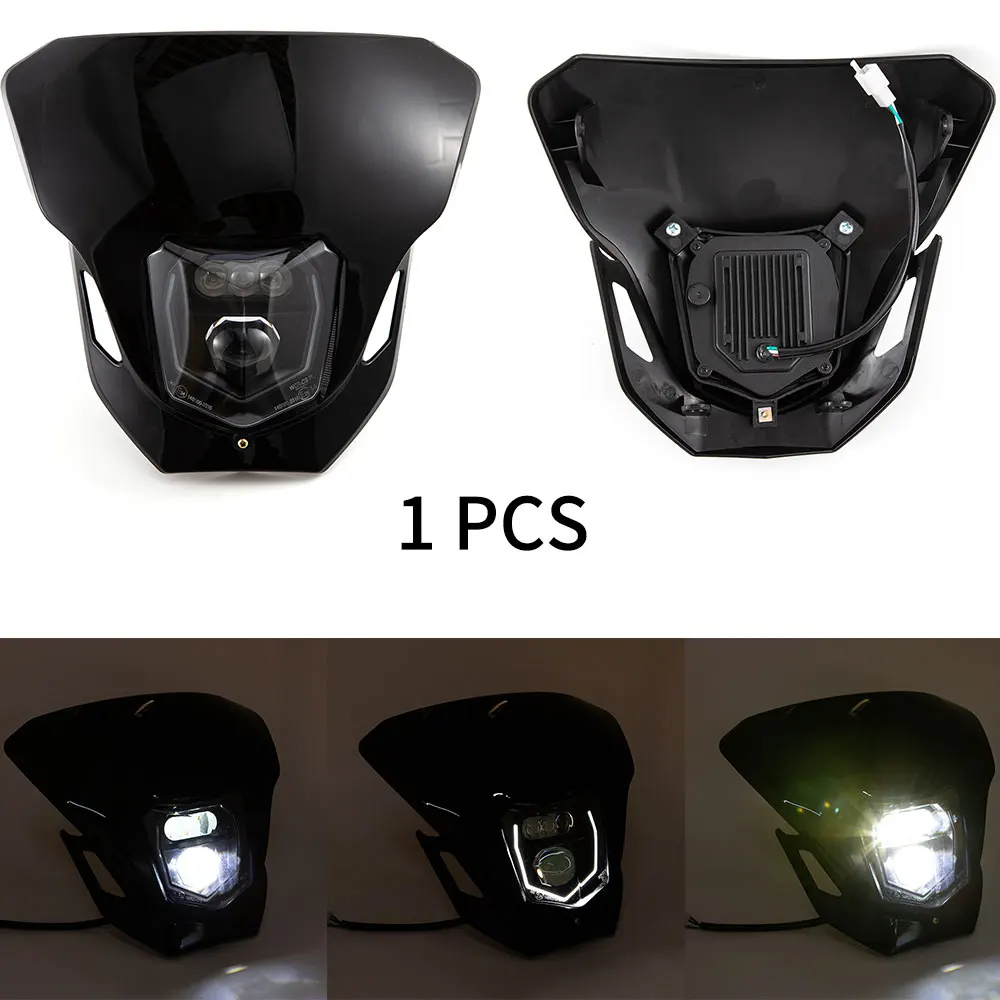 

Motorcycle LED Headlight E24 High/Low Beam DRL Headlamp For Dirt Bike 125 150 200 250 300 350 450 500 For Honda CRF 125 250 450L