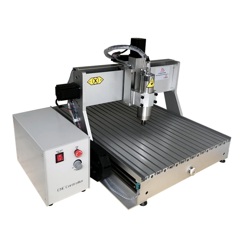LY 6090 4axis CNC Router 1500W 2200W USB Wood 3D Engraving Milling Machine PCB Cutting 200mm Z axis Height Kit