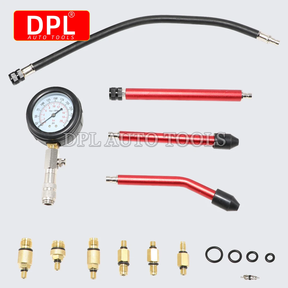 Tester kompresji cylindrów silników wysokoprężnych i benzynowych 0-300 PSI do silników wysokoprężnych