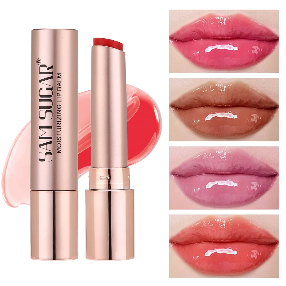 Balsam do ust z kwasem hialuronowym, tintowany krem nawilżający na suche, popękane usta, zapobiegający rozmazywaniu się farby, z masłem shea, kosmetyki do codziennej pielęgnacji.