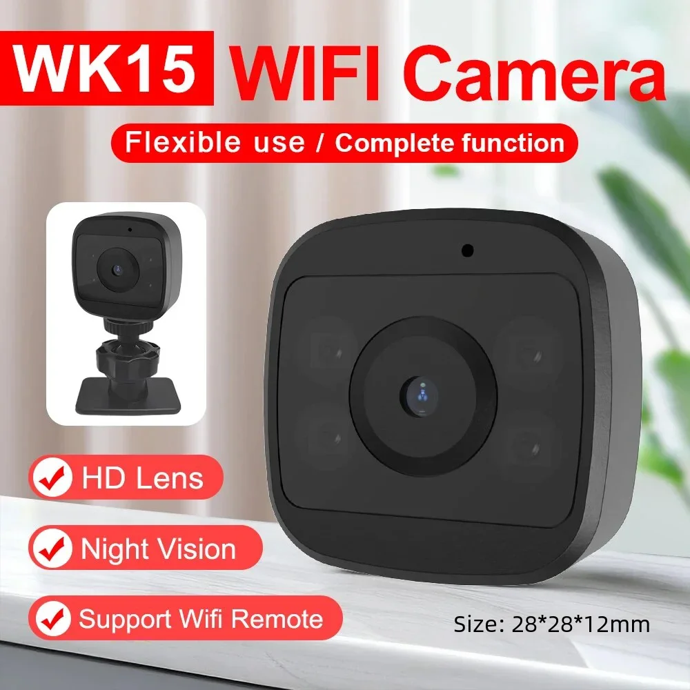 WK15 Mini Camera Wireless WiFi Baby Monitor Indoor Safety Security Surveillance HD Night Vision Camera IP Camera Recorder