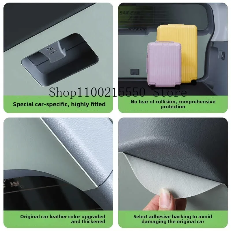 ل BAIC Bejing BJ30 2024 2025 سيارة ليفتجيت حماية حصيرة الخلفي الجذع غطاء للحماية مكافحة ركلة الجلود الديكور وسادة