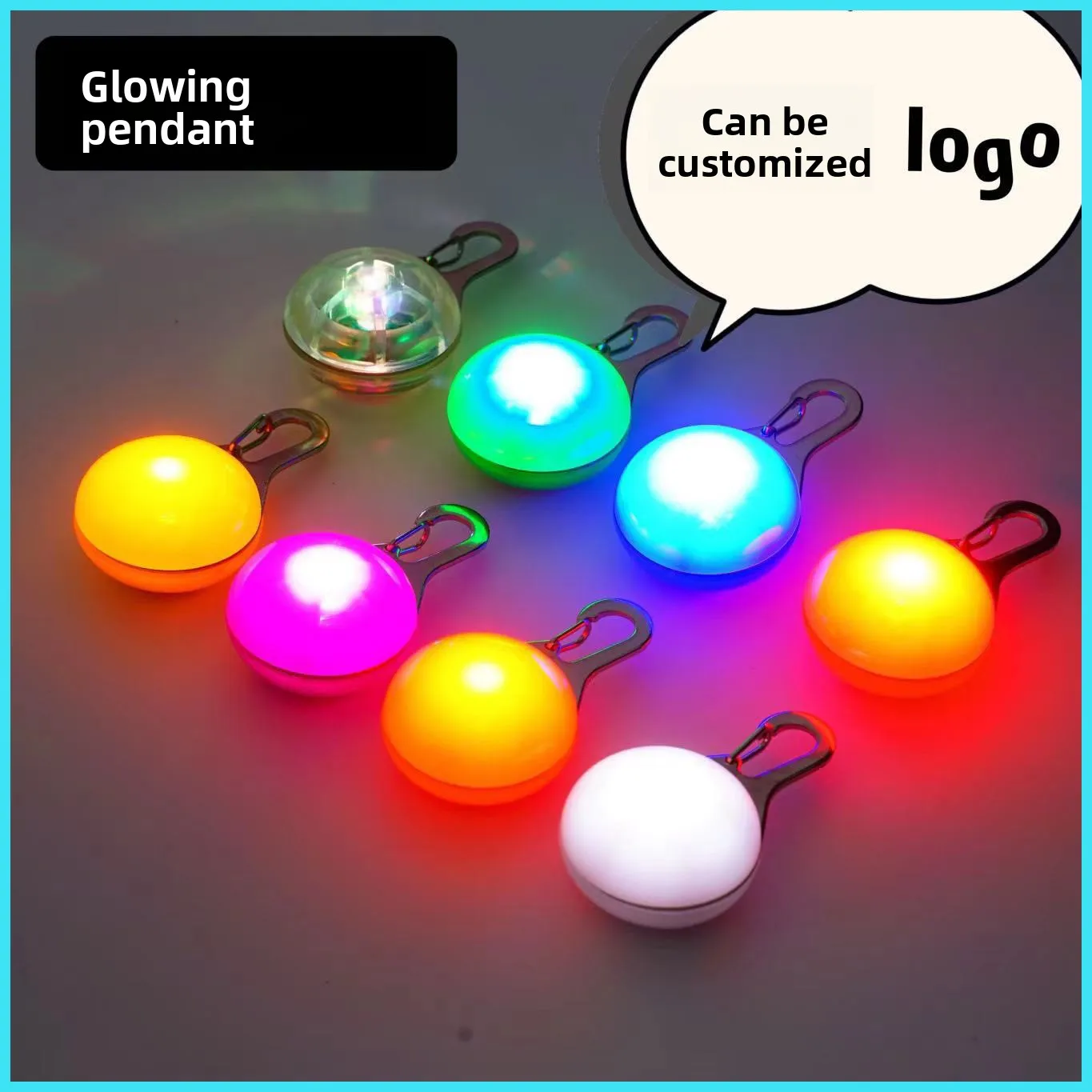 

Pet Luminous Pendant LED Dog Night Light Accessories Silicone Accessories Light Pendant Anti-lost Dog Walking Light