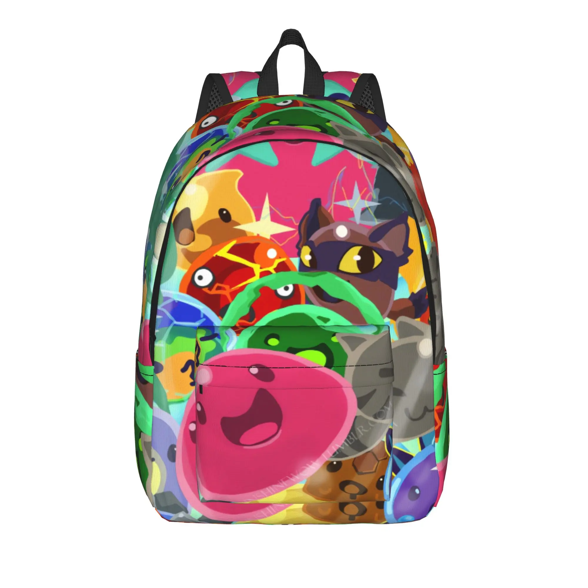 Vivid Pop Slime Rancher Backpack  Trekking Backpacks Male Streetwear School Bags Colorful Large Rucksack