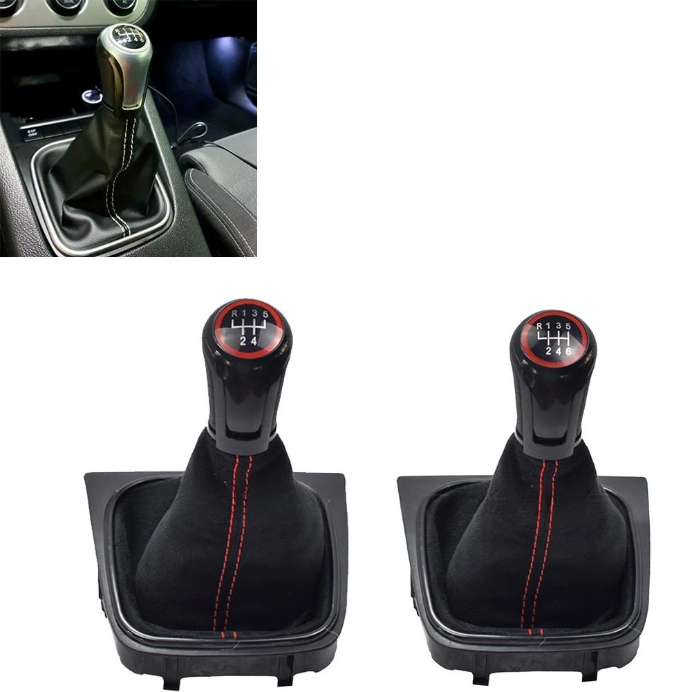 مقبض ذراع ناقل الحركة غطاء غبار حذاء جلدي مناسب لـ Jetta 5 & 6 وGolf 5 & 6 سرعات ناقل الحركة اليدوي مع عقد آمن #6