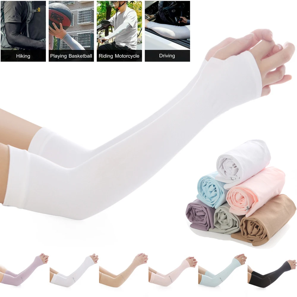 Brand New High Quality Ice Sleeves Summer Cooling Arm Sleeves Arm Cover Sun UV Protection Hand Cover For Running Fishing Cycling