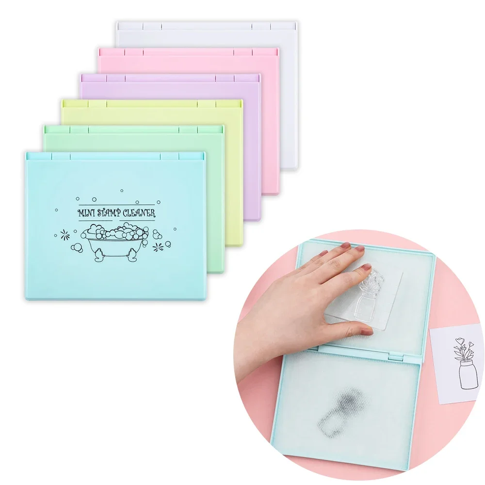 

1Pc Reusable Stamp Scrubber Synthetic Bristles for Diy Scrapbooking Etched Stamps Cleaner Tool Clear/rubber Stamp Cleaning Pad