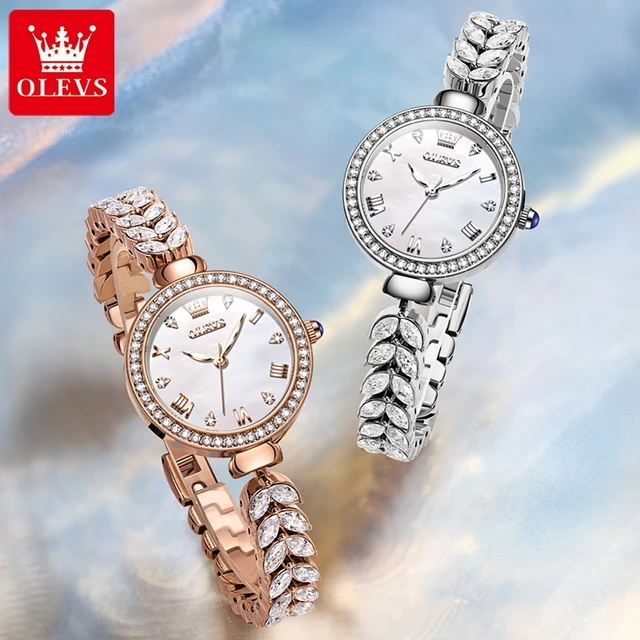 OLEVS 9971 New Luxury Mermaid Bracelet Watch For Women Waterproof Luminous Ladies Hand Clock Original Quartz Women s Watches AliExpress