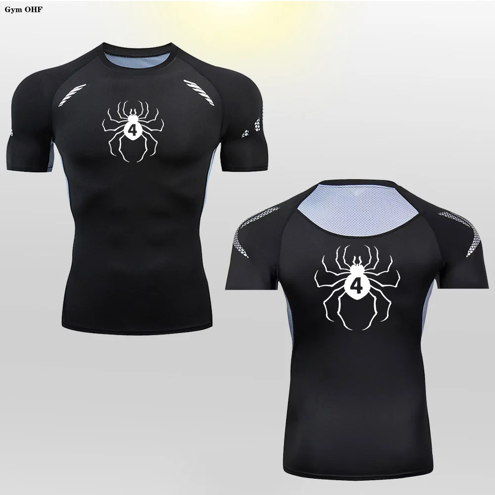 Spider męski strój kąpielowy t-shirt do pływania ochrona plaży stroje kąpielowe straż z długim rękawem surfingu strój do nurkowania t-shirty do