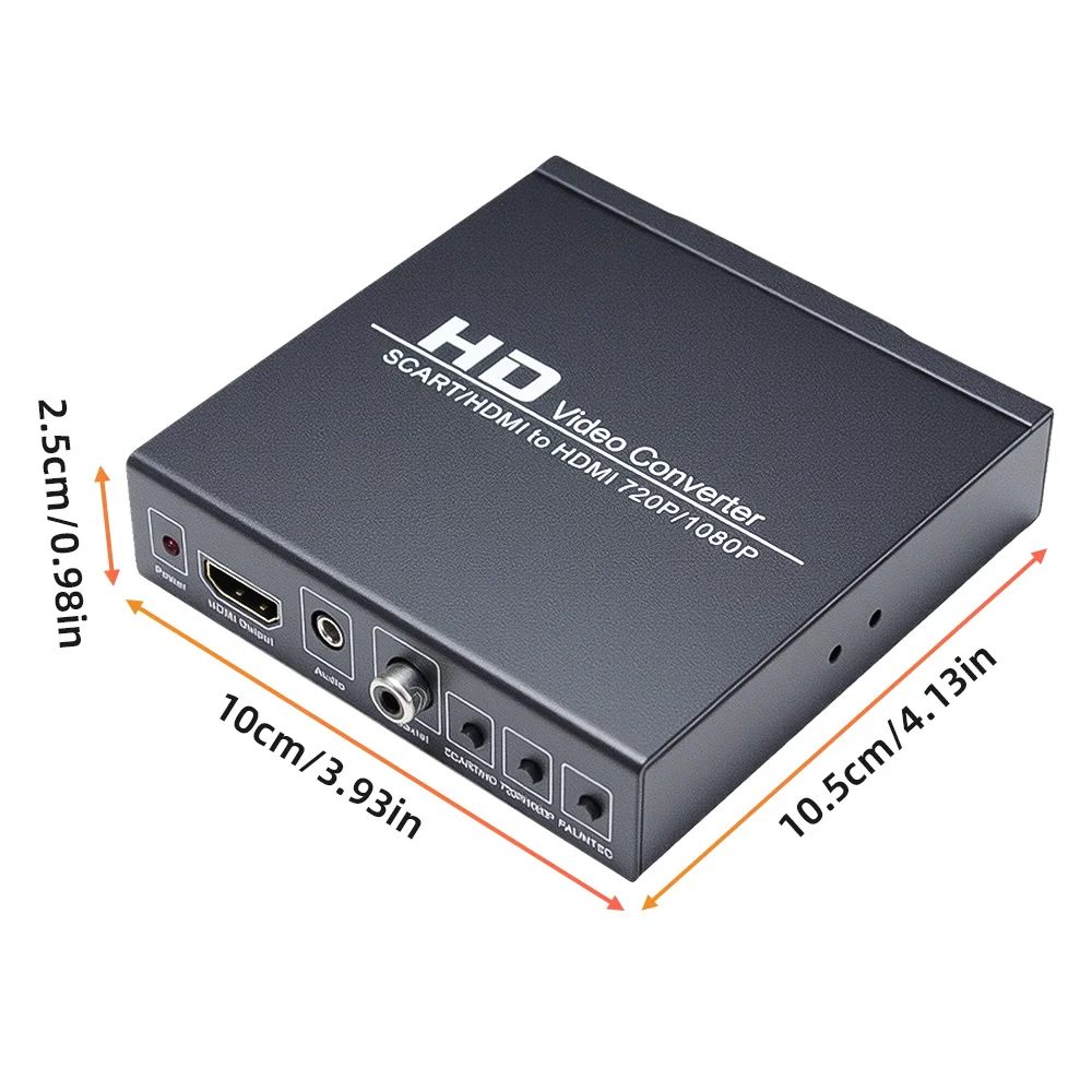 Convertitore Da Scart a HDMI Adattatore Video Audio Stereo TV 1080P Full HD