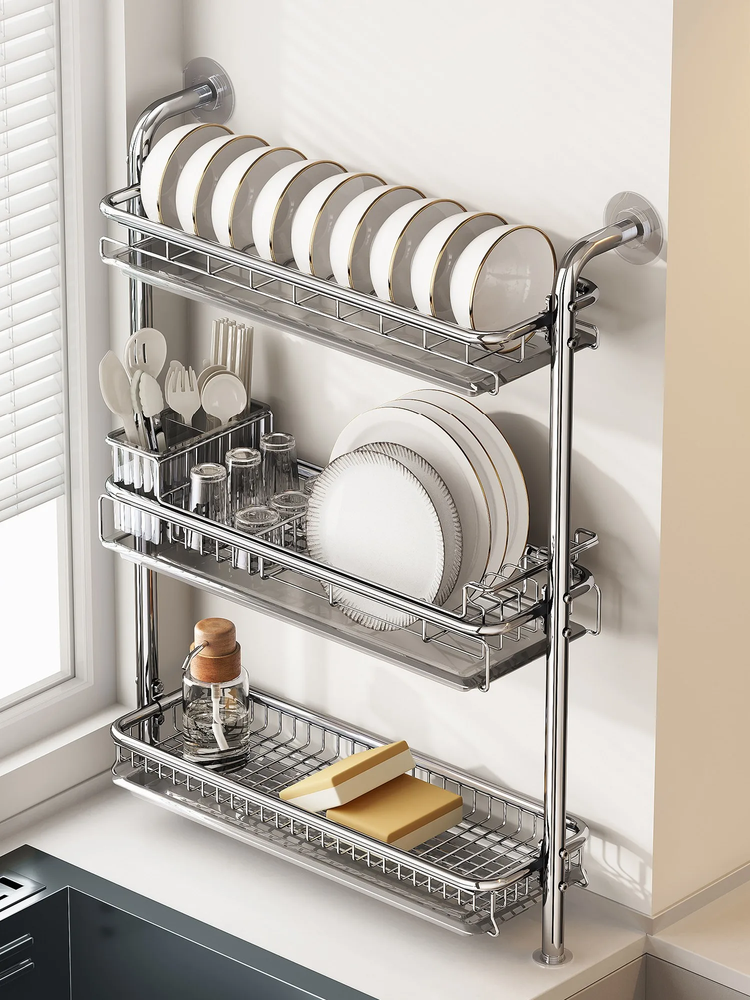 scolapiatti-da-cucina-in-acciaio-inossidabile-304-montaggio-a-parete-senza-foratura-scaffale-multi-strato-per-ciotole-e-piatti