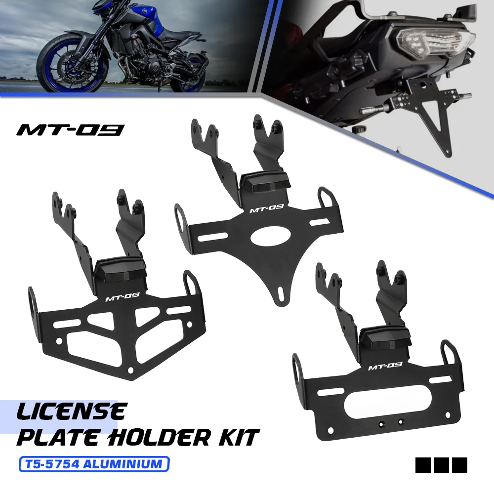 

MT09 Accessories Motorcycle License Plate Holder Rear Tail Tidy Fender Eliminator Relocation For Yamaha MT-09 SP 2024-2025-2026