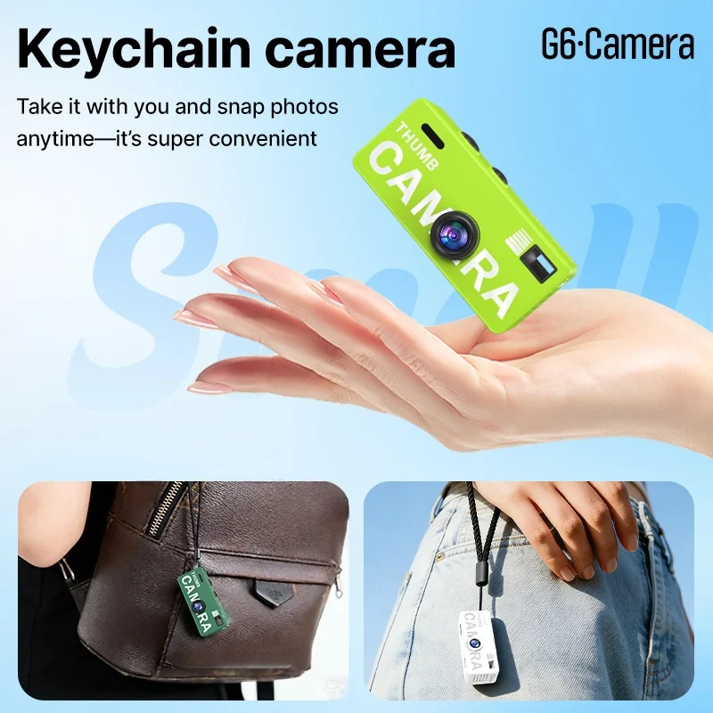 

OnePlus Thumb Keychain Camera 0.96 Inch Retro Mini Action Cameras 1080P Small Camcorder Audio Video Recorder Support Memory Card