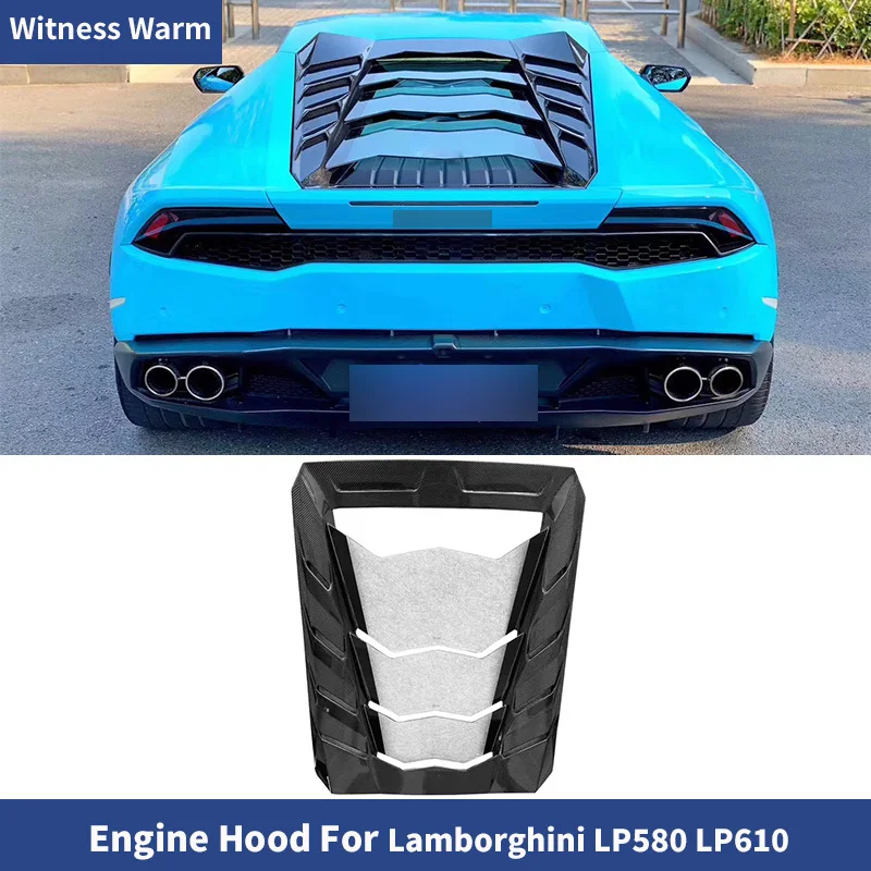 

For Lamborghini Huracan LP580 LP610 engine cover Carbon Fiber / FRP Engine Hood Transparent Bonnets engine bonnet car body kit